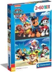 puzzle 2 × 60 piese paw patrol super color