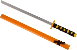 Sabie din lemn portocalie pentru cavaleri 73 cm