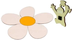 Magnet decorativ din lemn Margaretă