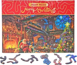 Puzzle Merry Christmas – la Santa acasă, 468 piese