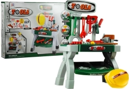 Banc de lucru pentru copii cu unelte și cască