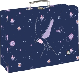 geantă tip servietă dreptunghiulară din carton laminat A4 OXY GO flori