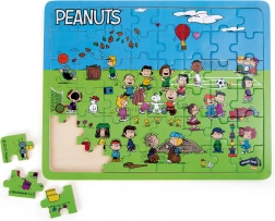Puzzle din lemn Micile Piciorușe Snoopy pe teren
