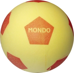 Mondo minge moale din burete pentru fotbal, galbenă, 20 cm