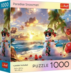 Puzzle Trefl Om de zăpadă în paradis 1000 piese