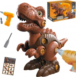 Set de construcție dinozaur T‑Rex de asamblat cu bormașină 31 piese WOOPIE