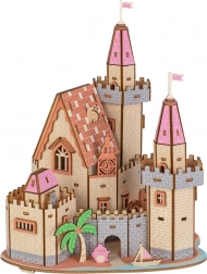 Puzzle 3D din lemn – castel pe plajă WOODCRAFT