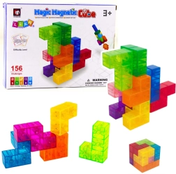 Cuburi magnetice Magic Magnetic Cubes – puzzle logic cu provocări, 9 piese