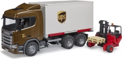 Vehicul comercial SCANIA Super 560R UPS cu stivuitor BRUDER 1:16