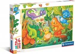 Puzzle Clementoni oaza fericită a dinozaurilor, maxi 24 piese