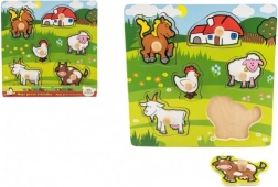 Puzzle din lemn Ferma pentru copii