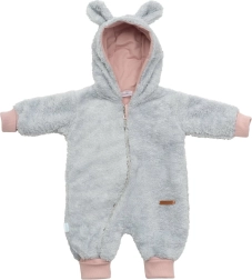 New Baby Teddy bear, salopetă de iarnă pentru copii, gri-roz