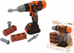 Bormașină mecanică și șurubelniță Smoby Black+Decker cu accesorii