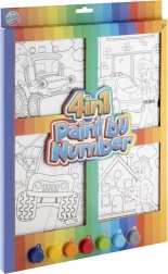 Pictură după numere 4‑în‑1 pentru băieți – set creativ