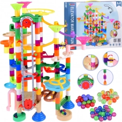 Pistă colorată cu bile cu lift pe baterii, 236 piese