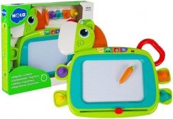 Tablă magnetică de desen în formă de căluț, cu sunete și ștampile