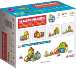 set de construcție magnetică cube house pinguin