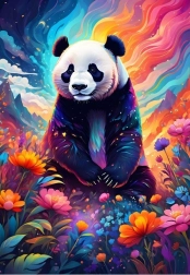 Puzzle Panda Colorată 1000 Piese