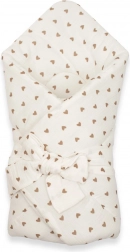 Scutec muselin cu șiret NEW BABY Little Heart