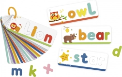 Tooky Toy montessori alfabet – set de carduri și litere pentru învățarea cuvintelor, 57 piese