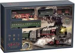 Set de tren cu baterii lumină sunet
