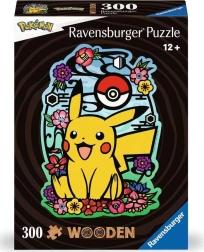 Puzzle contur din lemn POKÉMON Pikachu, 300 piese