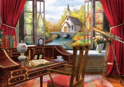 Puzzle ART PUZZLE Vedere din birou 500 de piese