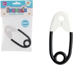 Zornă pentru copii în formă de ac, din plastic alb-negru