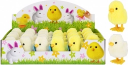 Puișor cu arc 8 cm – jucărie de pluș care merge