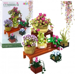 Set de construcție flori în ghivece cu două rafturi – 1446 piese