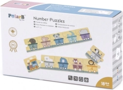 Puzzle din lemn cu numere PolarB Montessori
