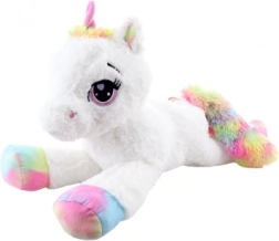 Unicorn de pluș 80 cm alb