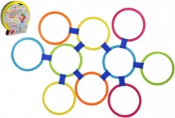 Teddies cercuri săritoare colorate cu conectori, set 10 buc