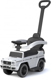 Mașinuță de împins pentru copii cu tijă de ghidare MERCEDES-BENZ G-Class Baby Mix albă