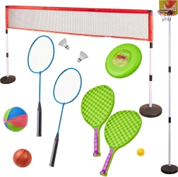 Set sportiv 5‑în‑1 badminton baschet volei tenis frisbee