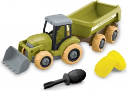 Tractor cu șuruburi cu încărcător și remorcă 27 cm