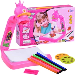 Proiector pentru desen pentru copii cu coroniță și markere