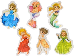 Puzzle pentru copii Prințese 6 în 1