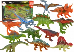 Set figurine dinozauri, 12 buc – jucării din cauciuc colorate