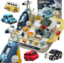 Pistă interactivă Woopie cu mașinuțe – aventuri cosmice