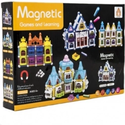 Set magnetic de construcție căsuță 75 piese