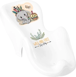Șezlong de baie antiderapant Wild & Free elefănțel alb
