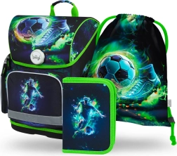 BAAGL 3 SET Ergo Jucător de fotbal: ghiozdan, penar, săculeț