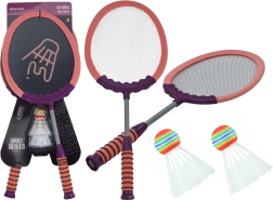 Set 2 rachete de badminton Palete 2 fluturași Badminton Roz