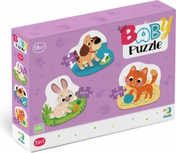 DODO baby puzzle animale de companie 3în1 (2, 3, 4 piese)