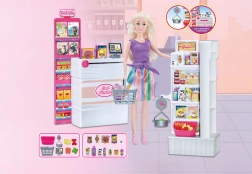 Păpușă vânzătoare 30 cm cu magazin și accesorii