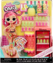 L.O.L. Surprise O.M.G. Sweet Nails Pinky Pops – set de nail art fructat cu păpușă