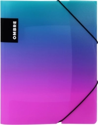 Mapă cu elastic A4 ombré roz, polipropilenă