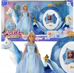 Woopie prințesa de gheață Lily cu caleașcă magică și accesorii