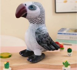 Papagal gri de pluș 20 cm